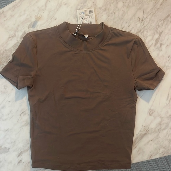 nwt zara cropped super soft tshirt - Picture 1 of 4